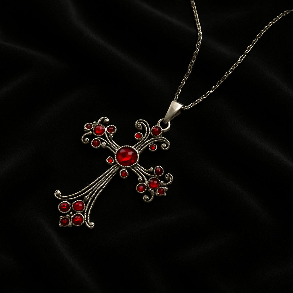 “Bloodspire Gothic Cross Necklace 🩸