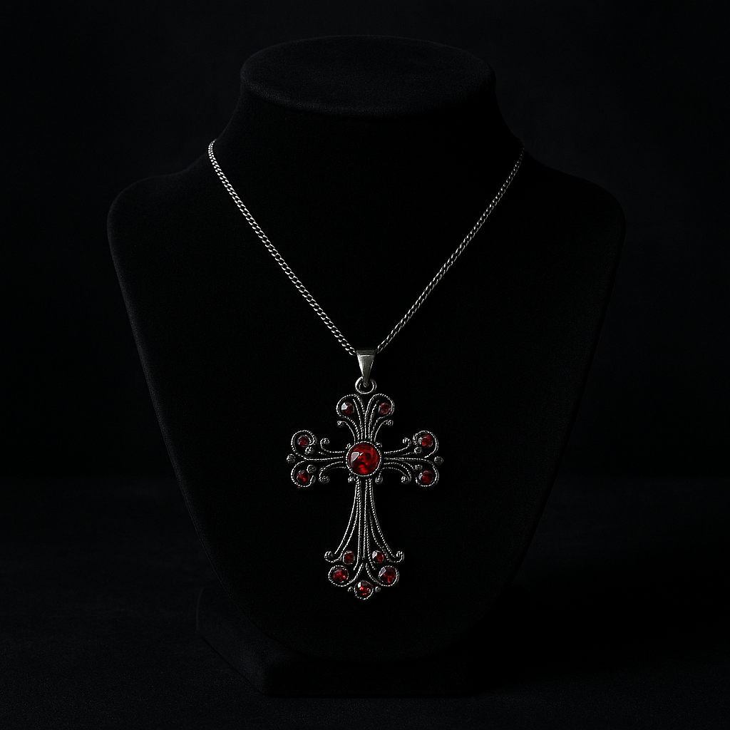 “Bloodspire Gothic Cross Necklace 🩸