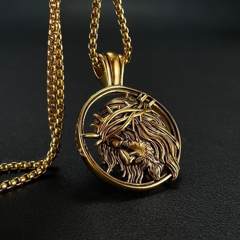 “Crown of Gold” Jesus Pendant Necklace 👑