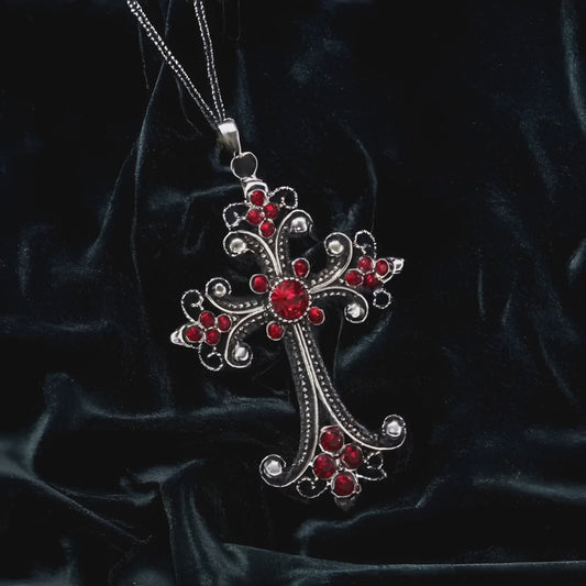 “Bloodspire Gothic Cross Necklace 🩸